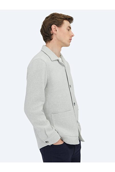 Kip Сірий Regular Fit Тканий вовняний оверсайт