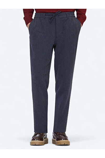 Kip Παντελόνι Casual με ριγέ υφαντό σχέδιο σε μπλε ναυτικό χρώμα