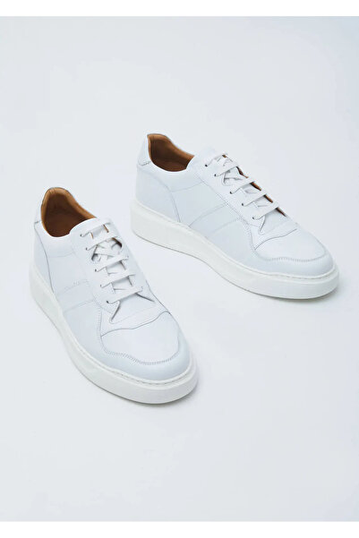 Ramsey White Leather Sneakers