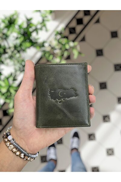 Visso leather VİSSO 114 Gerçek Dana Derisi İsme Özel Erkek Cüzdan Deri Çanta ...