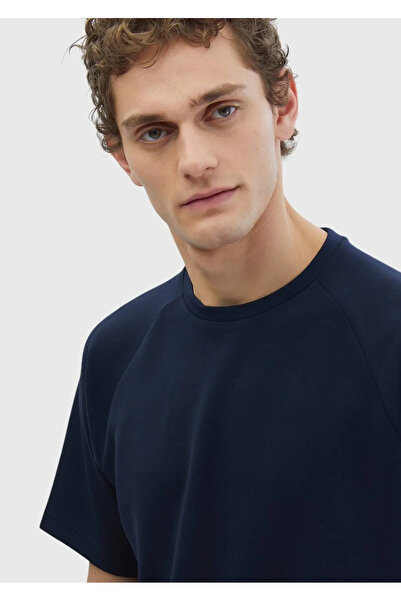 Ramsey Μπλουζάκι με λαιμόκοψη Navy Blue