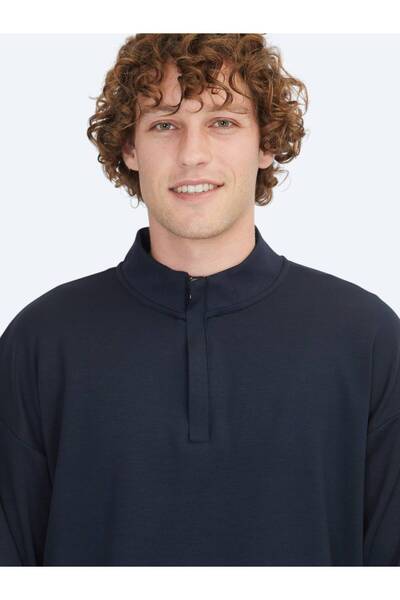 Kip Світло-синій світшот з високим коміром