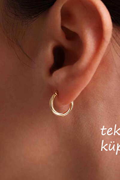 Bayar Gold 14 Ayar Altın Burgu Tekli Küpe