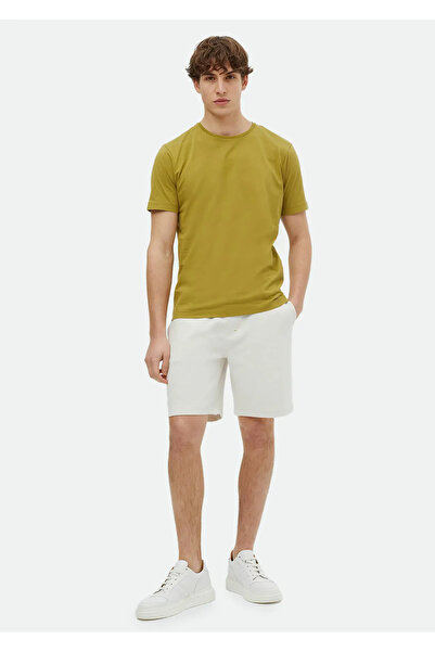 Ramsey Crew Neck 100% Cotton Oil Green Printed T-Shirt