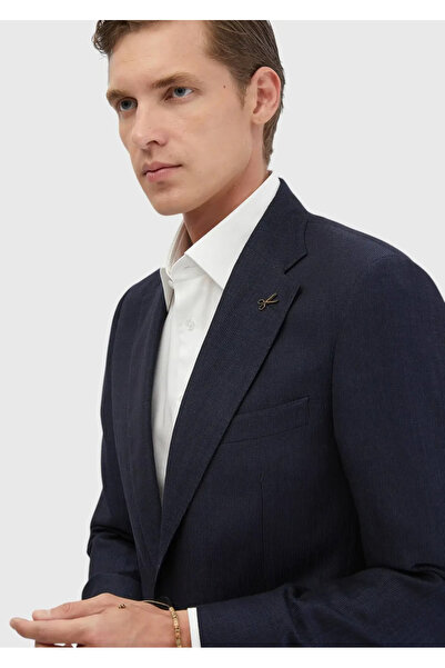 Ramsey Indigo Striped Zeroweight Slim Fit Wool Blend Suit