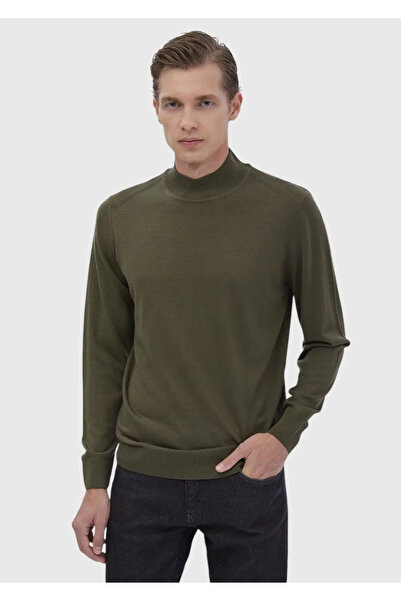 Ramsey سترة تريكو من الصوف المخلوط بياقة كاكي باتو