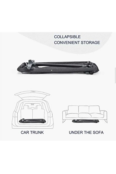 KM Next2me newborn baby crib with safety wheels, mosquito net, and foldable rocker