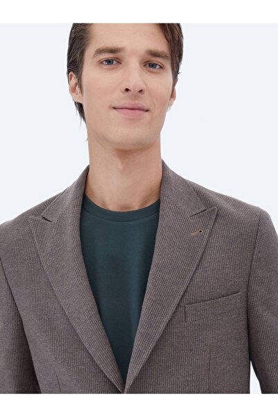 Kip Μπουφάν Mink Striped Modern Fit 100% βαμβάκι