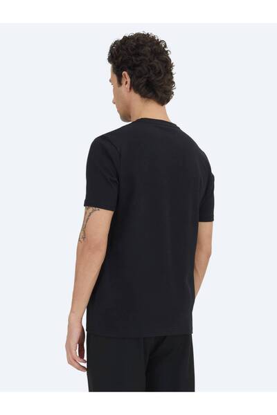Kip Black Plain Crew Neck 100% Cotton T-Shirt
