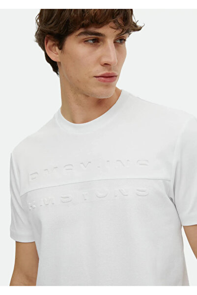 Ramsey Crew Neck White Printed 100% Cotton T-shirt