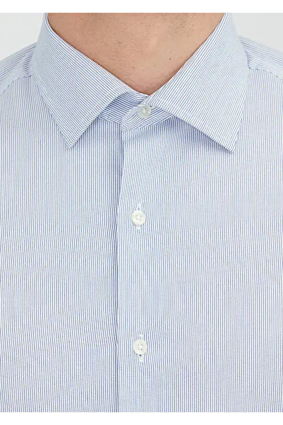 Ramsey Light Blue Regular Fit Woven Classic 100% Cotton Shirt