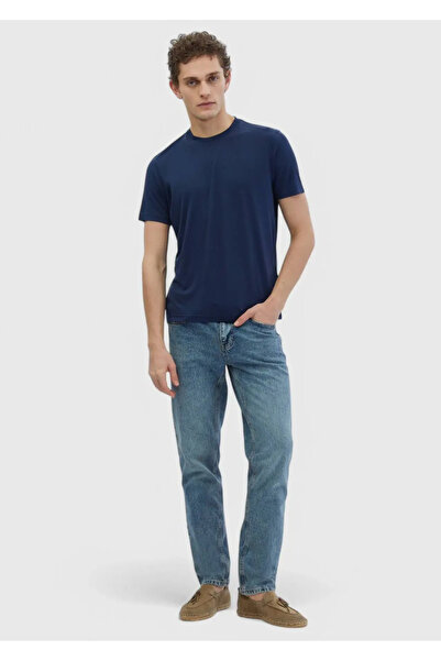 Ramsey Μπλουζάκι Ναυτικό Μπλε Λείο Μπλουζάκι Μπλουζάκι