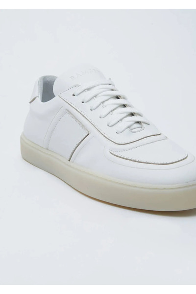 Ramsey Λευκά δερμάτινα αθλητικά παπούτσια