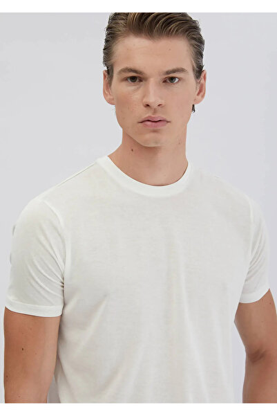 Ramsey Λευκό μπλουζάκι με λαιμόκοψη