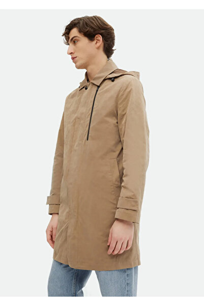 Ramsey Καμηλότριχο Υφαντό Παλτό με Κουκούλα - Αφαιρούμενο