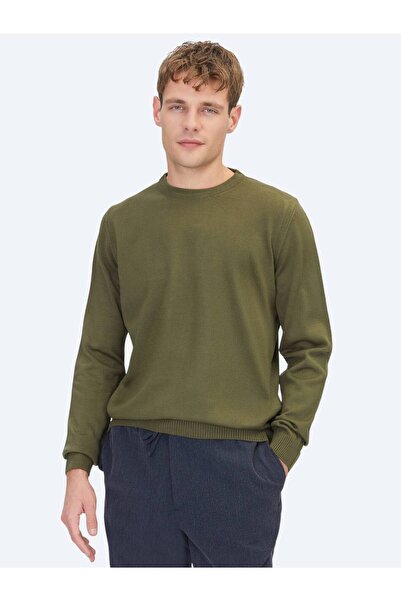 Kip Хакі велосипедний комір, прямий трикотажний светр