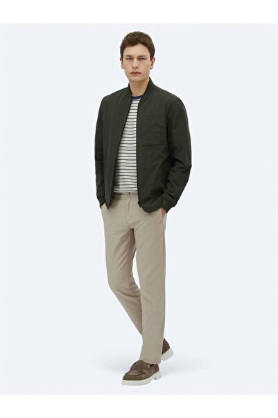 Kip Khaki Regular Fit Micro Gel Fiber Sports Jacket