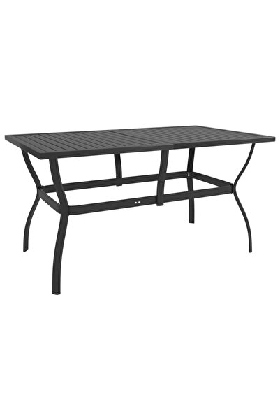 vidaxl Garden Table Anthracite 140x80x72 cm Steel