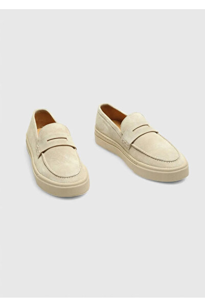 Ramsey Μπεζ σουέντ casual loafer
