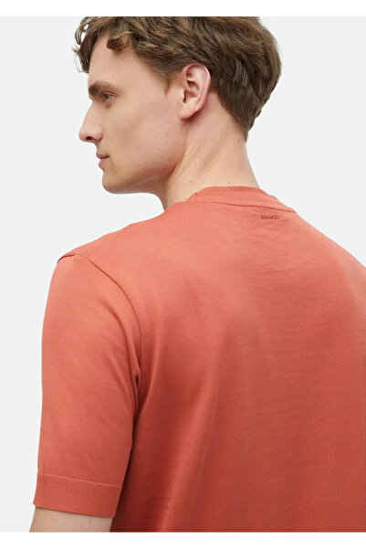 Ramsey Μπλουζάκι από 100% βαμβακερό πορτοκαλί απλό λαιμόκοψη