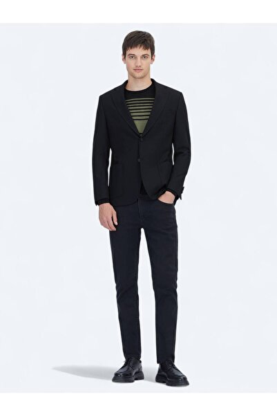 Kip Black Patterned Jacket