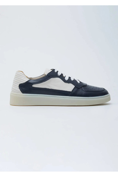 Ramsey Δερμάτινα αθλητικά παπούτσια σε μπλε ναυτικό χρώμα
