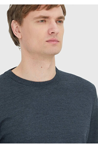 Ramsey Πλεκτό πουλόβερ με μασίφ μάλλινο μείγμα Anthracite Crew Neck