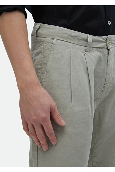 Ramsey Beige Casual Bermuda - 100% Cotton, Plain Woven Carrot Fit