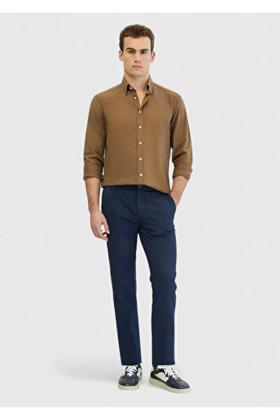 Ramsey Mink Plain Casual Fit Woven Casual 100% Cotton Shirt