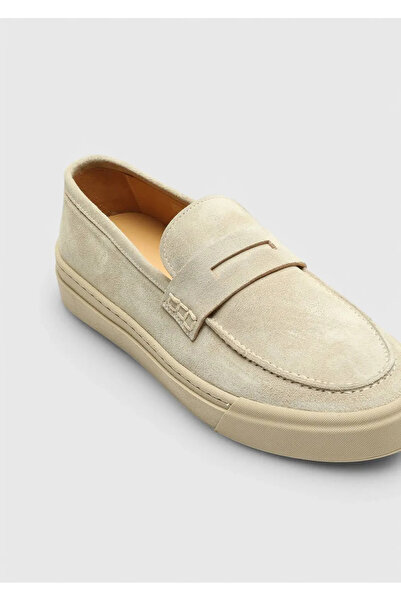 Ramsey Μπεζ σουέντ casual loafer