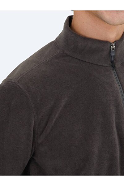 Kip Φούτερ από φλις ανθρακί ψηλός λαιμός