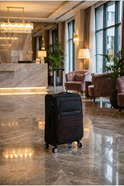 Wexta Valiz Orta Boy Wx-3001 Model Vita Serisi ORTA Boy Siyah Kumaş Valiz