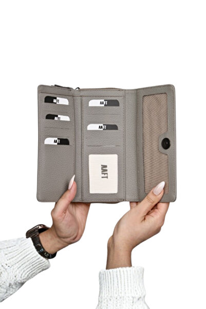 MFT Leather Design Жіночий гаманець із справжньої шкіри на блискавці | Kuvars 2718 - Flother Mat Vizon