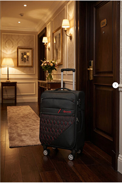 Wexta Valiz Büyük Boy Wx-3001 Model Vita Serisi BÜYÜK Boy SİYAH Kumaş Valiz