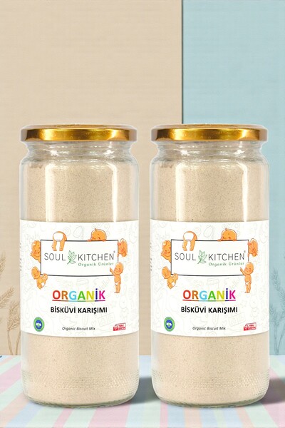 Soul Kitchen Organik Ürünler Organik Sertifikalı Bisküvi Karışımı Cam Kavanoz...