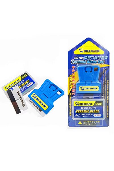MECHANIC Bc10S Seramik Uçlu Ekran Oca Tutkal Temizleme Spatulası+10 Adet Uç