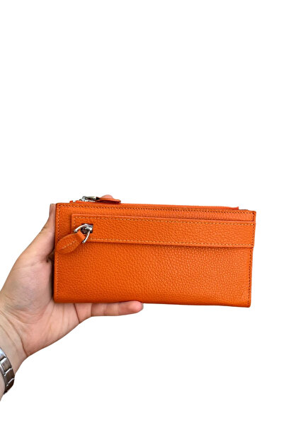 MFT Leather Design Γυναικείο πορτοφόλι από γνήσιο δέρμα |   Φρέζια - Πορτοκάλ...