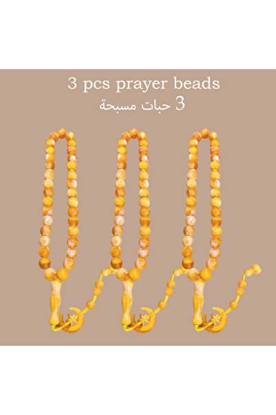 Nobrand 3 Pack/33 Acrylic Prayer Beads/Tasbih/12mm/for dailyprayer, meditation