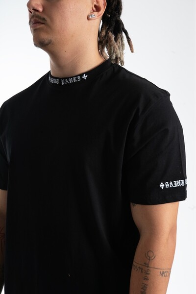 No Future Saint Pauli Collar Embroidery Regular Fit Men's T-Shirt Nf0602Sy