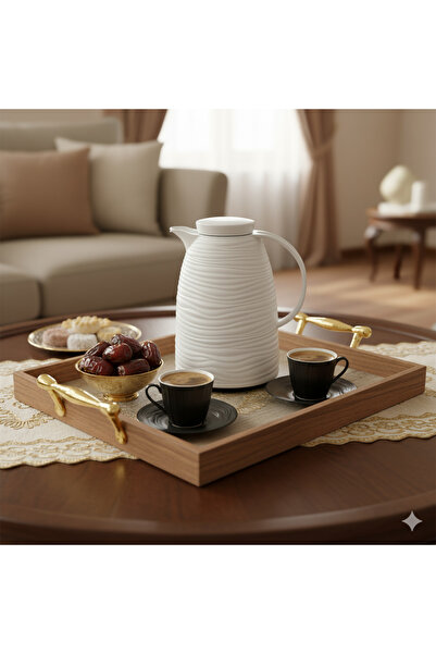 BASURRAH ترمس شاي وقهوة مفرد سعة 1 لتر أبيض