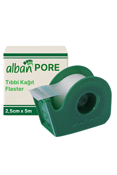 Alban Tıbbi Kağıt Flaster 2,5cmx5m, Medikal Pore Cerrahi Bant