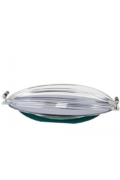 HIC Metal Serving Tray Mirrored Floor Silver Color