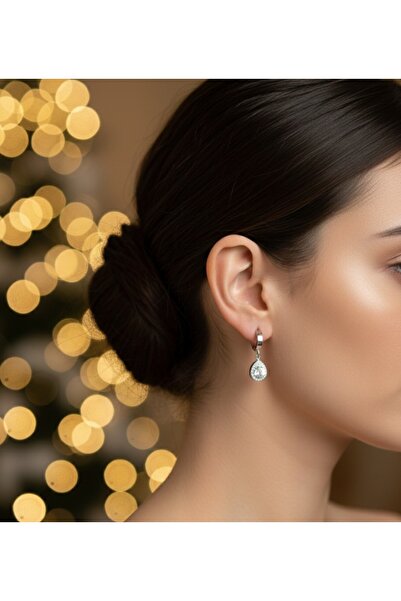 stainless steell damla model saydam renk çelik küpe