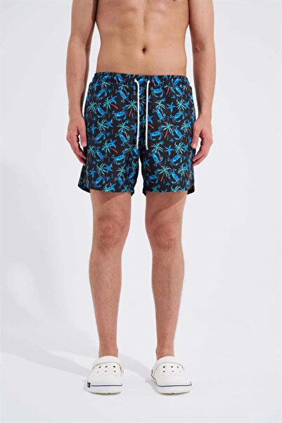 Machinist Men's Crabs Short Swim Trunks Black