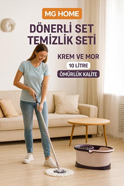 VENON مجموعة تنظيف ستورم مع دلو دوار بسعة 10 لتر، أدوات تنظيف من الجيل الجديد مع وصلات مفصلية