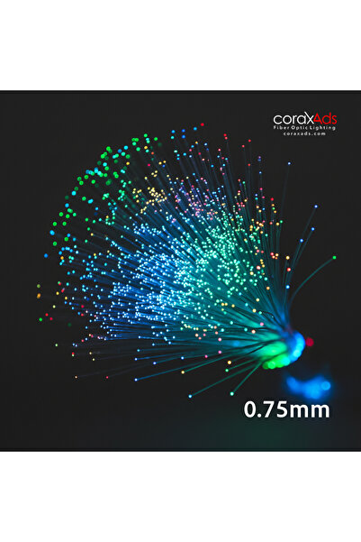 coraxads 0.75mm 100 METRE PMMA UÇTAN IŞIMA FİBER OPTİK AYDINLATMA KABLOSU