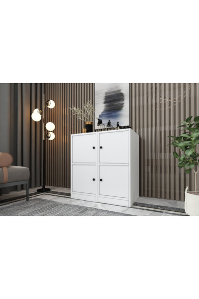 Nettrends Dolapli Sifonyer Beyaz 65 Cm Sfn-1008-ç