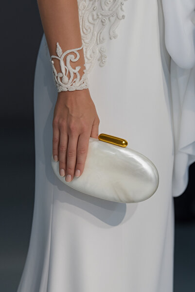 NAZART Women's Luxury Pearl Evening Dress Clutch Chain Strap Hand Wedding Engagement Night Shoulder Bag