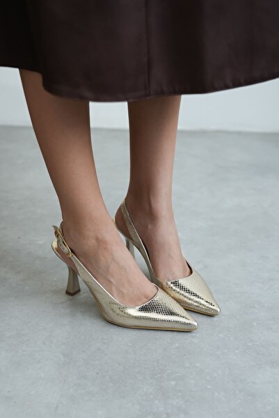 MODAADAM Pantofi cu toc ascuțit Ovis pentru damă - Aur-Y.Pat