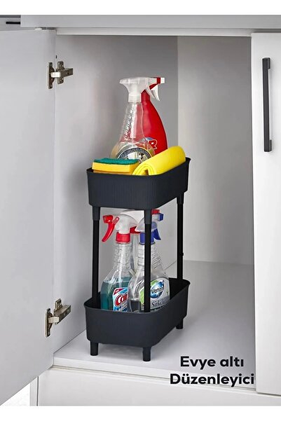 Dem Home Çok Amaçlı 2 Katlı Evye Altı Düzenleyicisi Askılı Banyo Düzenleyici ...